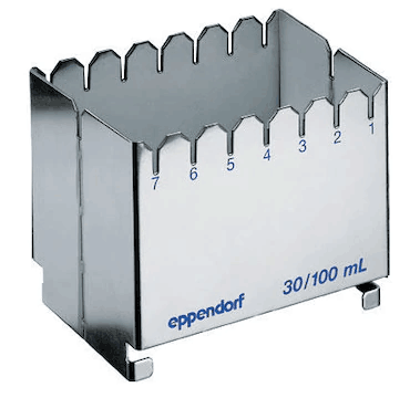 德國(guó)艾本德（Eppendorf）ReservoirRack,用于存放10mL、30mL和100mL試劑槽。最多可以放置7個(gè)試劑槽模塊或試劑槽